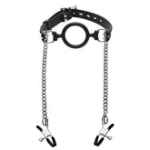 Mutiny Silicone O Ring Gag Plus Nipple Clamps - Adult Planet - Online Sex Toys Shop UK